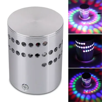 

Colorful RGB Spiral Hole Wall Lamp Surface Install LED Light Luminaire Lighting Aluminum Spiral Hole Wall Light Home Decoration