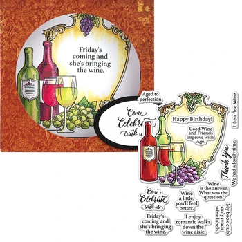 

Good Wine And Friends Clear Stamps Wine&Phrases Kids Transparent Silicone Stamp 2020