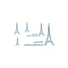 Eiffel Tower Waterproof Temporary Tattoo Sticker Wrist Leg Fake Tattoo Water Transfer Sticker Men Women