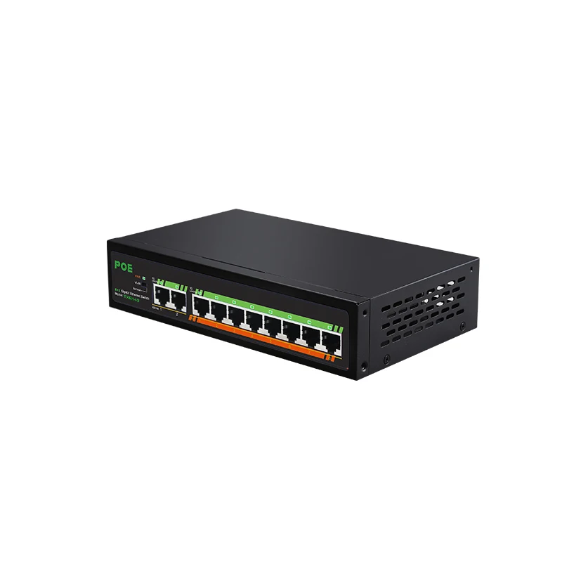 10/100/1000 Mbps  6/10/16 Ports POE Gigabit Switch Active Fast Switch With Internal Power 52V For POE Cameras Security Monitor