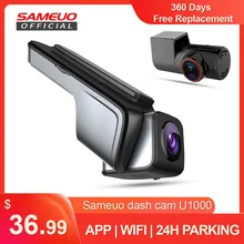 Sameuo-Cámara de salpicadero U1000Pro para coche, grabadora de vídeo 4k con dvr, wifi, cámara oculta frontal y trasera, 2160P, aparcamiento 24H