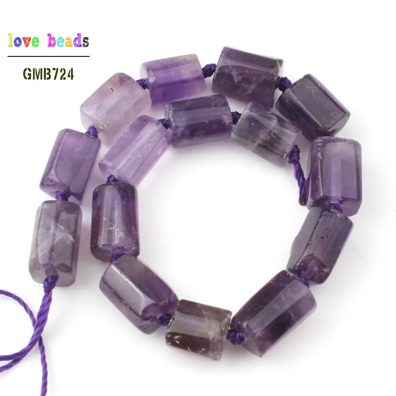 8x11mm Cylindrical Amethysts Diy Bracelets for Women jewellery Making necklace 7.5 Inch