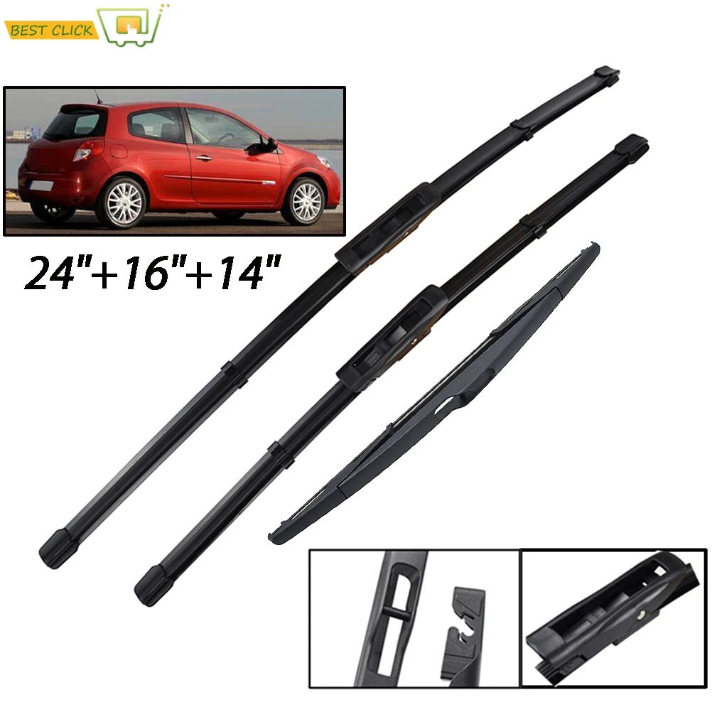 Misima Windshield Windscreen Wiper Blades For Renault Clio 3 MK3 Front