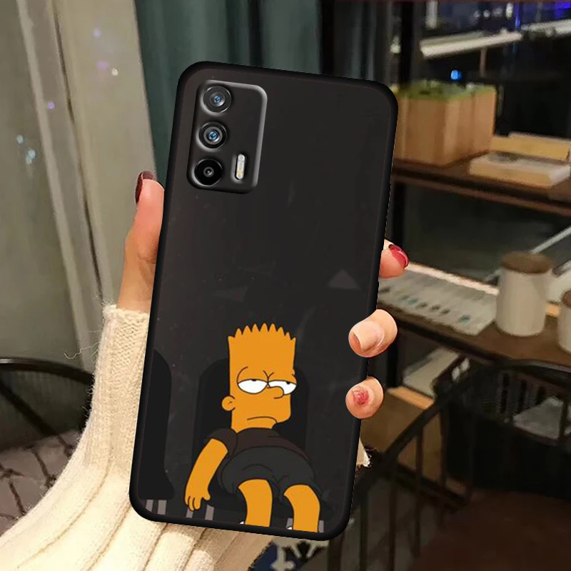 The Simpsons Happy Family For OPPO Realme GT Explorer Master Neo Flash Edition C21 C20 C15 C11 C3 Soft Black Phone Case