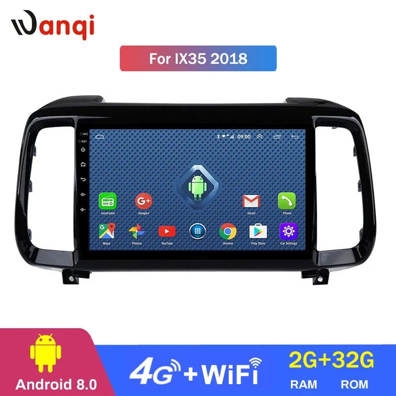 4G Lte All Netcom Wanqi 9 1 дюймов для 2018 Hyundai IX35 HD радио GPS навигация Bluetooth Wifi SWC Mirror Link |