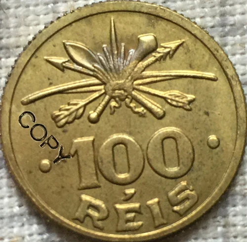 1932 Бразилия 100 рейс копия монет