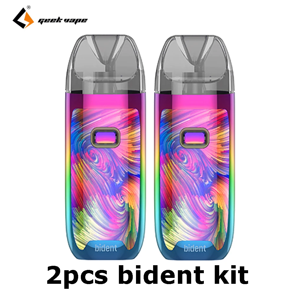 

2pcs/lot GeekVape bident Kit 2ml/3.5ml pod with 950mAh battery With Built-in N80 coil vape pod Kit VS justfog minifit