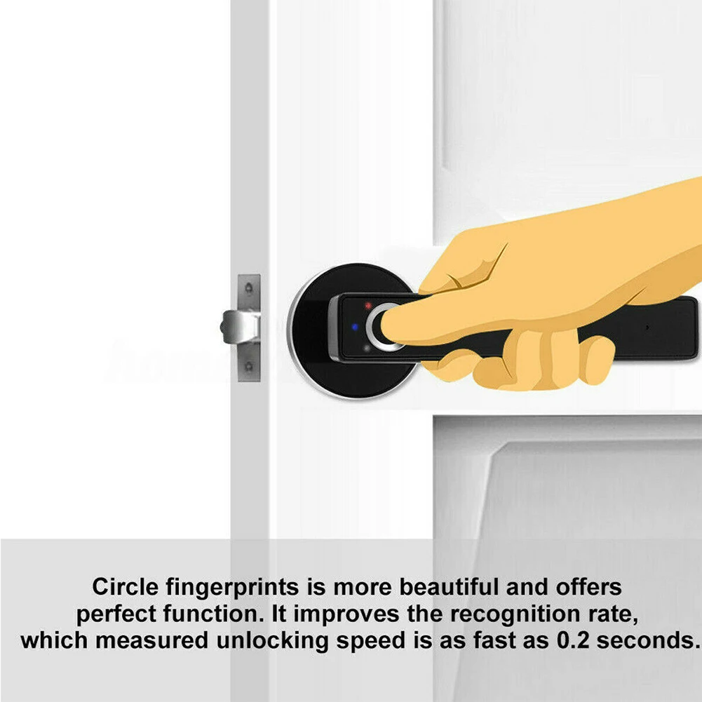 

USB Charging Office Modern Door Lock Anti-theft Anti-Corrosion Stainless Steel Accessory Home Security School Smart Fingerprint