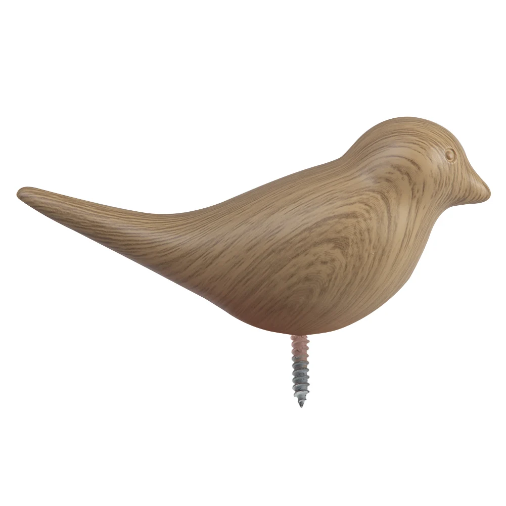 Wood Grain Современный держатель для пальто из смолы одинарная декоративная настенная вешалка простой крючок в виде птицы вешалка для спальни - Цвет: Wood Grain