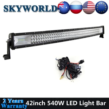 

SKYWORLD 42inch 540W Curved LED Bar Offroad Combo Beam Driving Light Bar For Car Lada Niva 4x4WD Trailer ATV Truck Renault UAZ