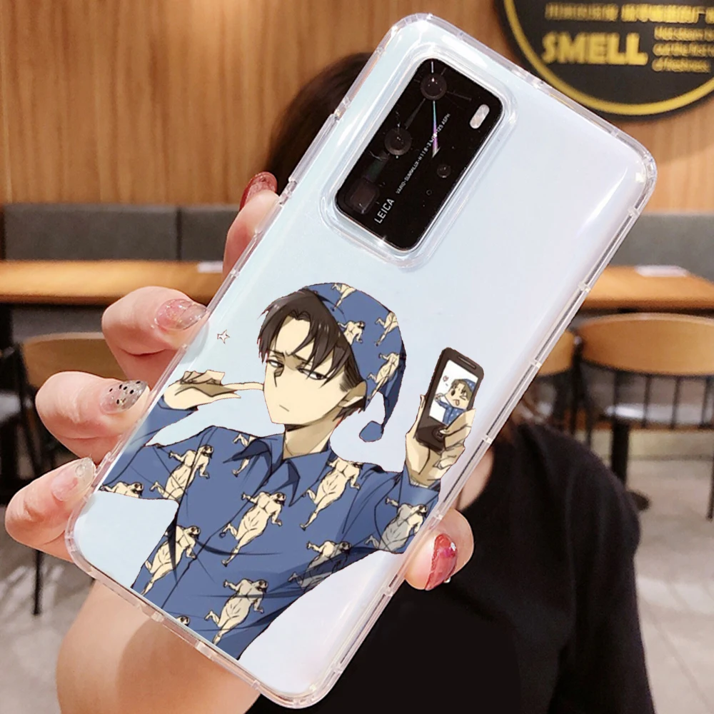 PUNQZY Attack On Titan Levi Ackerman Phone Case For Samsung Galaxy A51 A71 5G A50 A70 S20FE S9PLUS S10 S21 Transparent Soft TPU