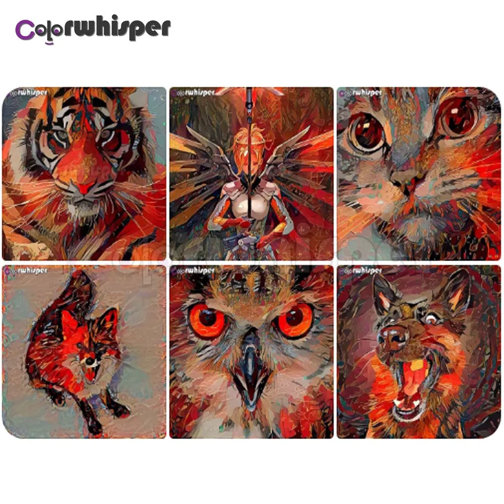 

Diamond Painting Full Square/Round Drill Owl Tiger Cat Fox 5D Daimond Painting Embroidery Cross Stitch Mosaic Picture Z532