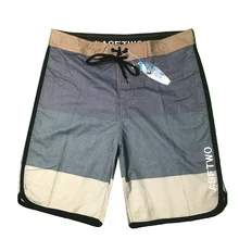 Брендовые новые полосатые бандажные пляжные мужские шорты, пляжные шорты размера плюс, быстросохнущие купальные шорты с карманами