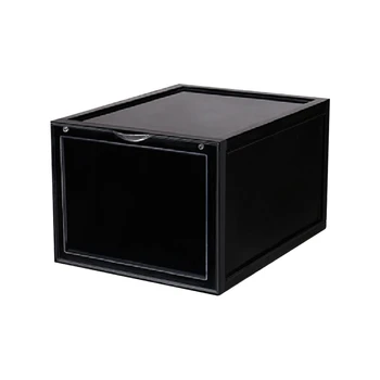 

1Pc Sneakers Storage Box Home Basketball High-Top Sneakers Wall Collection Display Shoes Shoe Cleaning Cabinet Organizer black