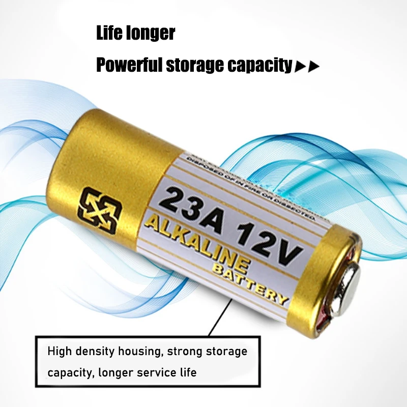 Alkaline Battery 2PCS 23A 12V dry alkaline battery 23AE 21/23 A23 23GA MN21 For doorbell car alarm walkman car remote control etc