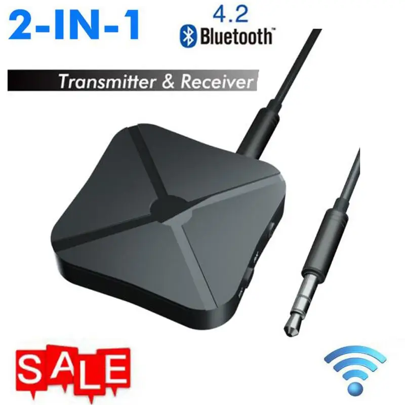 2 в 1 Bluetooth 4,2 аудио передатчик и приемник USB Bluetooth беспроводной адаптер аудио с 3,5 мм AUX аудио для домашнего ТВ MP3 ПК