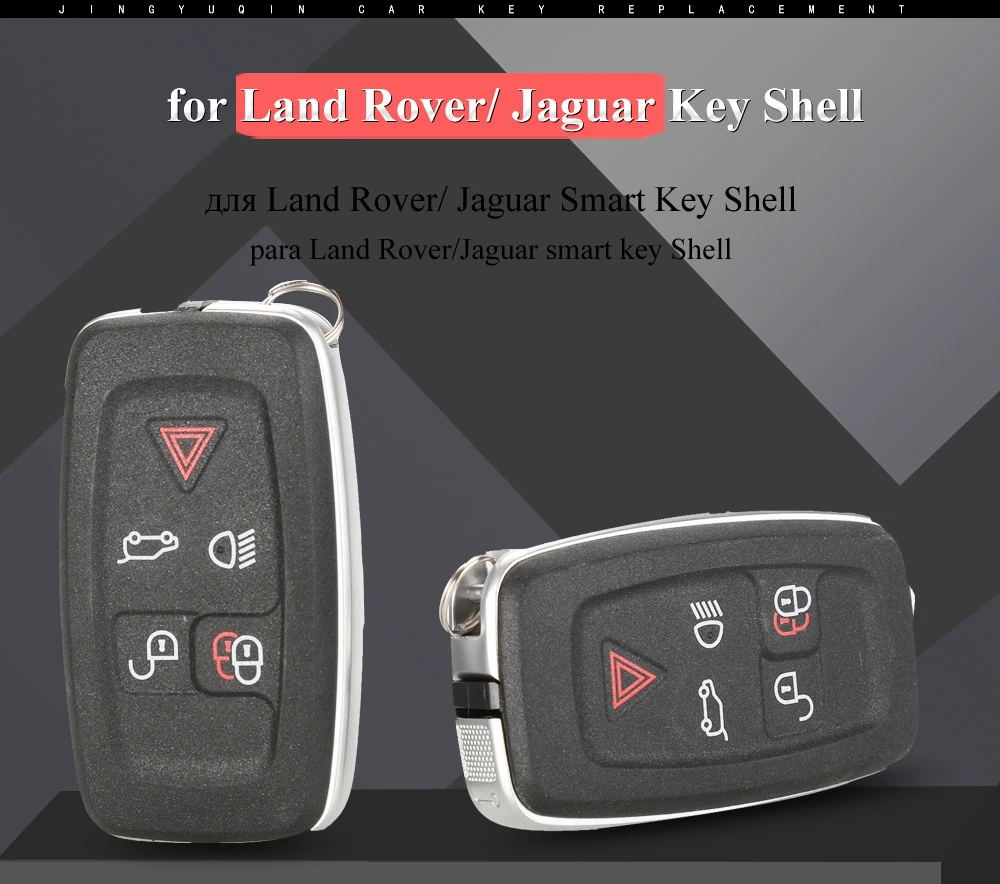 Jingyuqin 5 кнопок дистанционного ключа оболочки для Land Rover Range Rover SPORT LR4 Vogue 2010 2011 2012 подходят ключи для Jaguar корпус FOB чехол