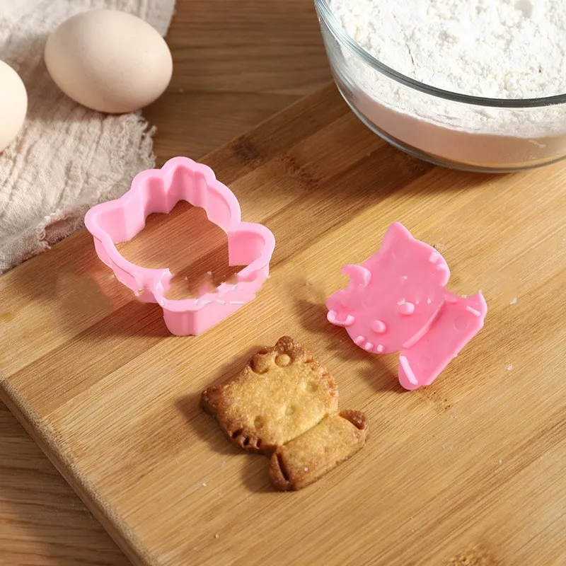 Cute Mold Cookie Cutter 3D Cookie Plunger Cutter DIY Baking Stamp Mould Die Fondant Cake Decorating Tools Cookie Cutter Baking Mold Cookie Mould Cookie Printing Mold Baking Decorating Tools