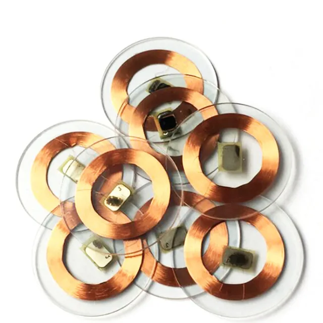 125KHz ID T5577 Writable Rewritable Copper Coil Transparent Coin Card Key RFID Proximity EM4305 Access Control Copy Clone 1