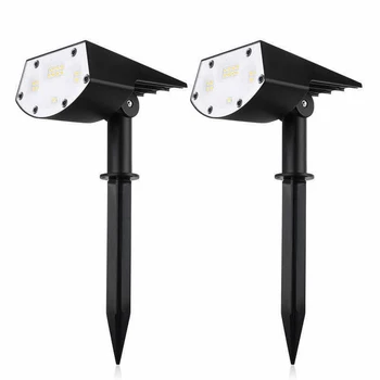 

2 Pack LED Solar Landscape Spotlight, Wireless Waterproof Solar Landscape Spotlight Outdoor Solar Wall Lamp