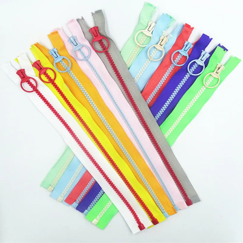 5pcs 3060cm (1224inch) Opening 5 Resin Zipper Pull Ring Head Diy