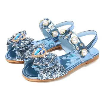 

Skoex Kids Sandals For Girls Summer Fashion Sparkle Rhinestone Princess Dance Shoes Flat Open Toe Little Girls Party Dress Shoes