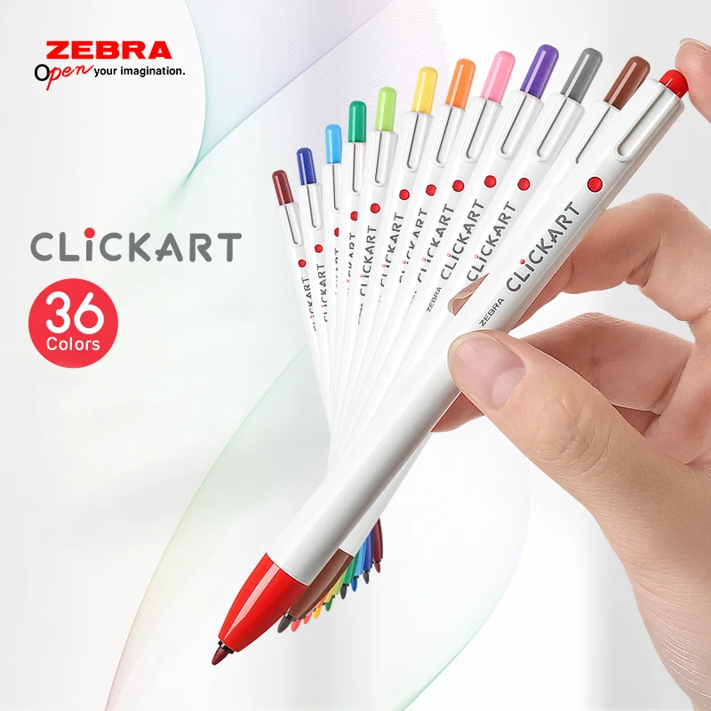 6pcs Japan Zebra Clickart Pushtype Watercolor Pen Wyss22 Antihalo