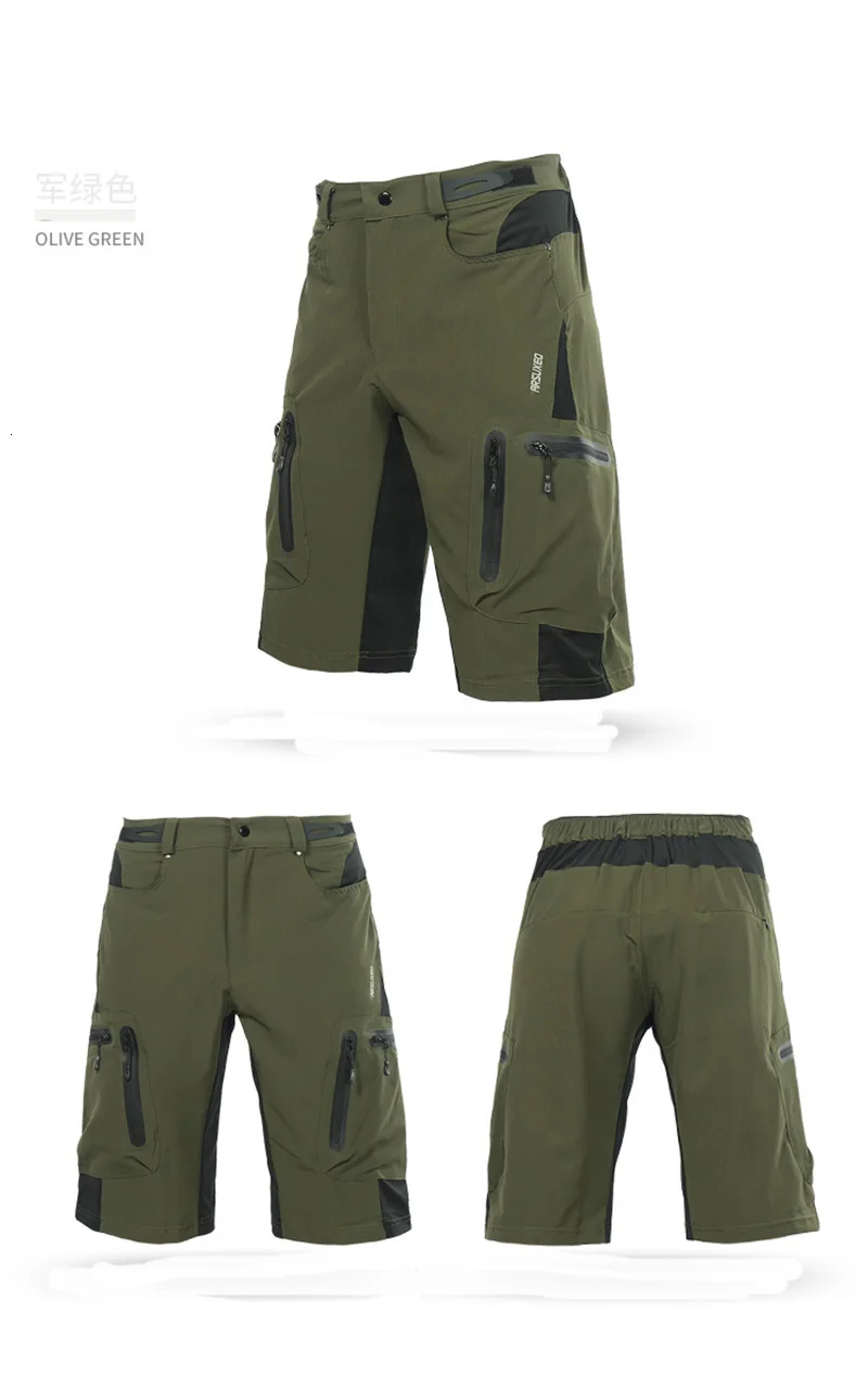 ARSUXEO велосипедные шорты свободные быстросохнущие шорты для горного велосипеда мужские с карманом дышащие спортивные шорты для фитнеса