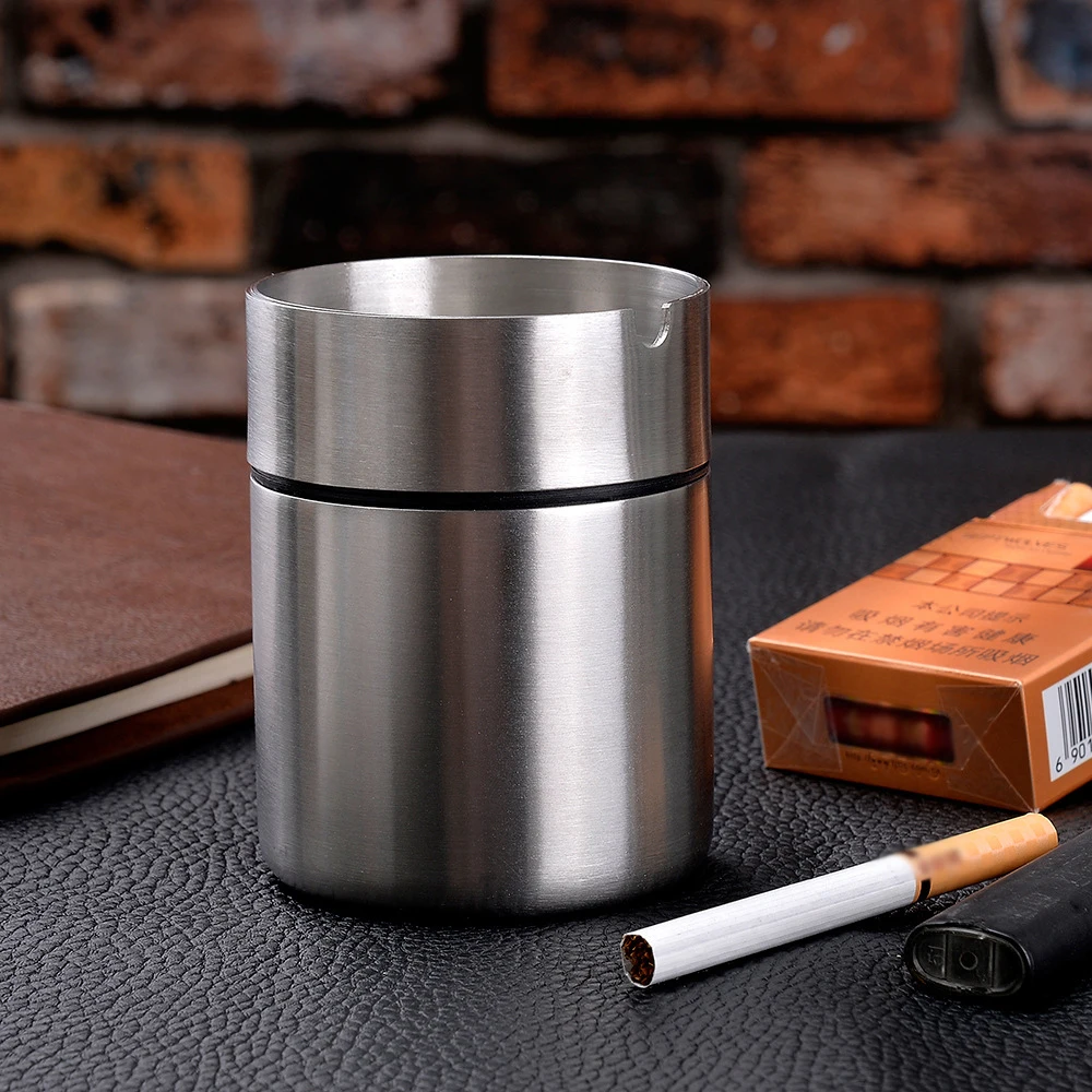 Detachable trumpet Ashtray Outdoor Windproof Ashtray Stainless Steel Ashtray Car Ashtray Multifunctional#c - Название цвета: Detachable trumpet