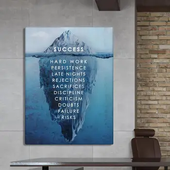 

1 Piece printed Painting Success Framed Canvas Wall Art