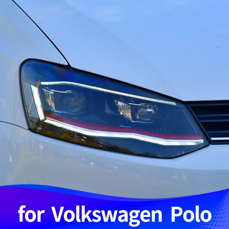 Headlight Assembly for Volkswagen Polo 2012 2020 LED daytime running