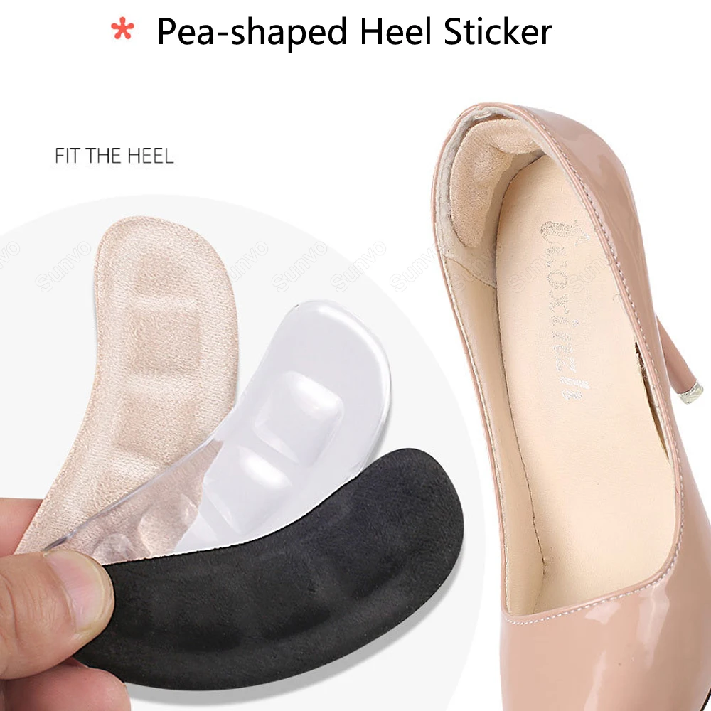 Silicone Pads Women's Shoes Non-slip Inserts Self-adhesive Forefoot Heel Gel Insoles Heels Sandals Anti-Slip Foot Pad