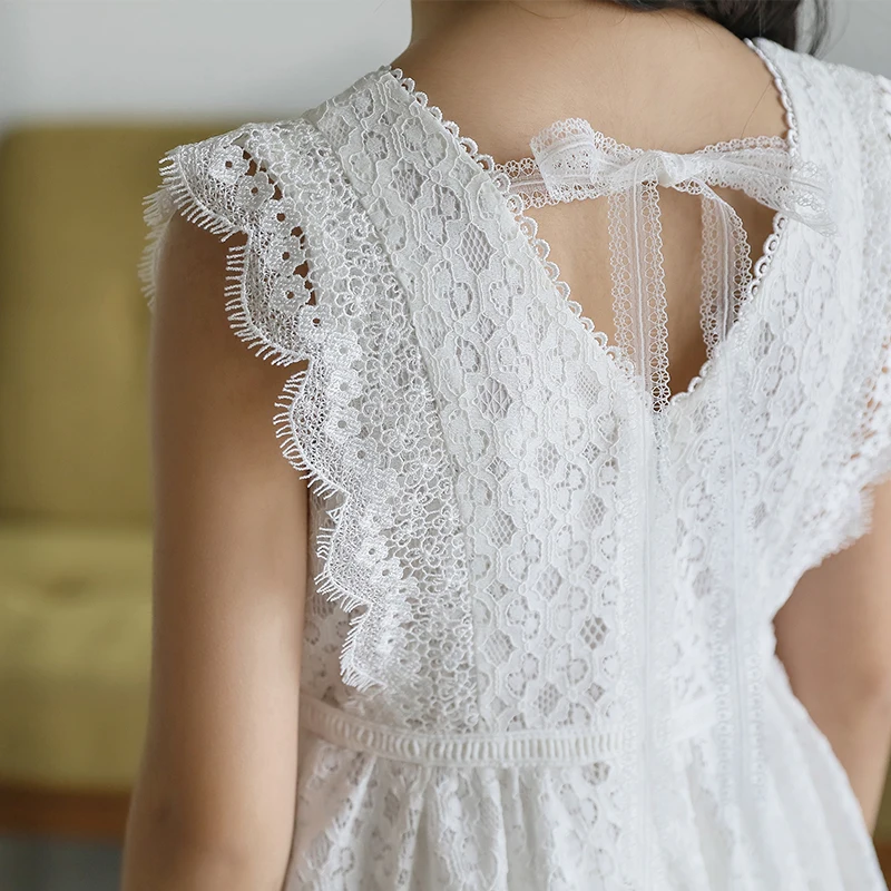 

Princess White Lace Dress for Girl A-line Wedding Party Kids Dress
