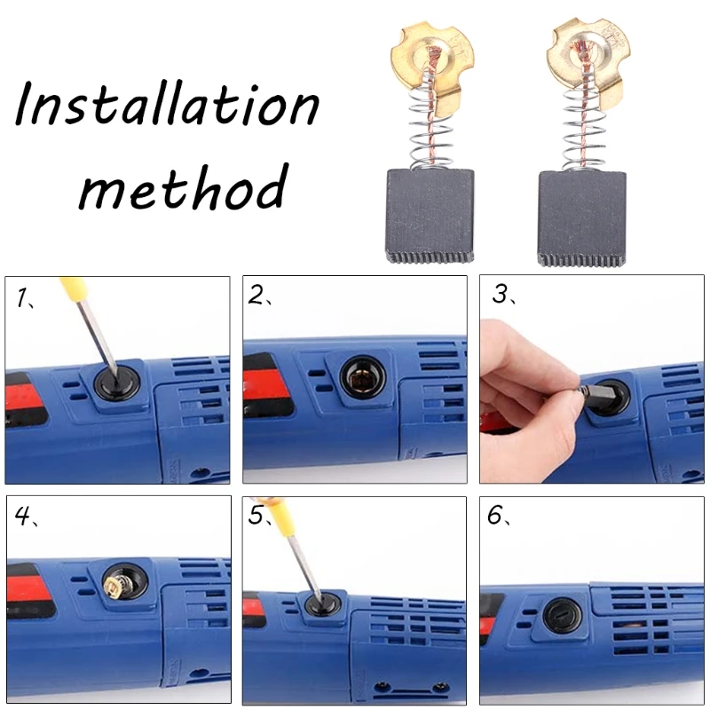 

2Pcs Electric Drill Carbon Brush Spare Part For DEWALT BOSCH MAKITA ElectricTool