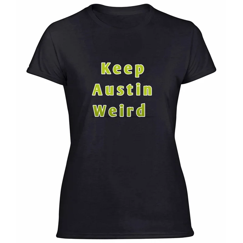 Новое поступление, Футболка keep austin weird, мужские футболки с круглым воротником, женские милые футболки для мальчиков и девочек, футболка, топ