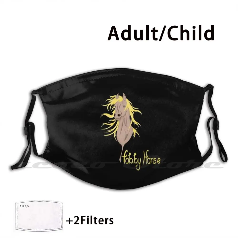 

Hobby Horse Design For All Girls Mask DIY Washable Filter Pm2.5 Mouth Trending Hobby Horse Hobby Horsing Hobbyhorse