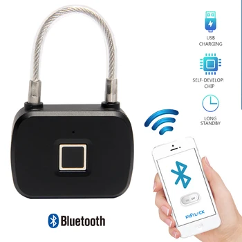 

Fingerprint Smart Lock Security Keyless USB Rechargeable Padlock Door Quick Unlock Self Developing Chip Home Safety Accessories