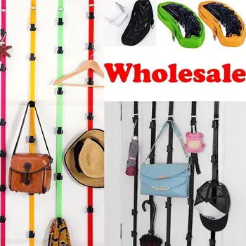 

Creative Straps Hanger Adjustable Over Door Hat Bag 8 Rack Clothes Hooks Organizer Holder