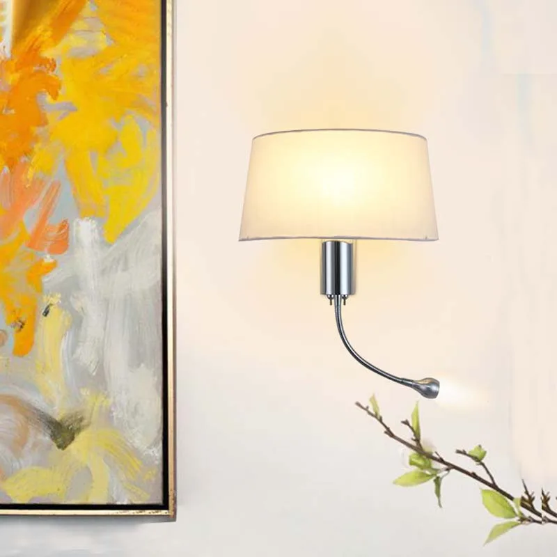 Классическая настенная лампа из ткани комнатный современный декоративный