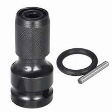 Adaptateur universel de clé à douille à cliquet, adaptateur de clé à couple de 1/2 pouces carrés à 1/4 pouces hexagonaux convertisseur de douille
