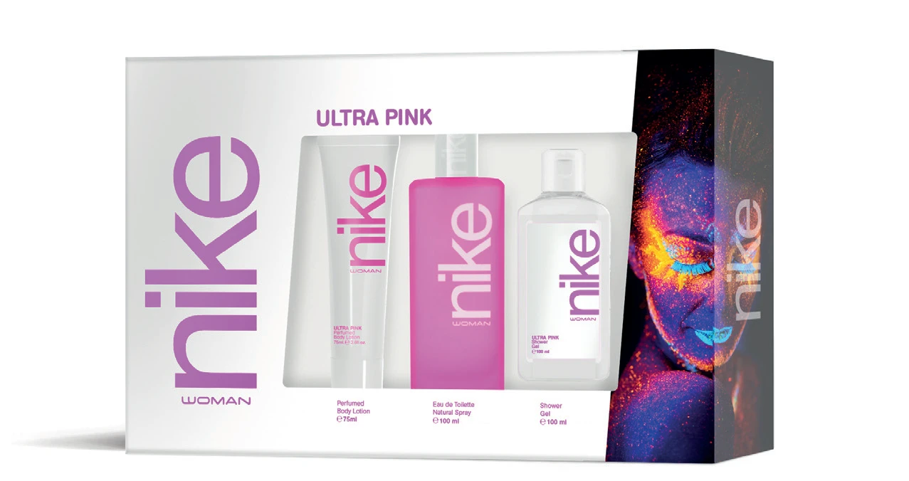 Nike Ultra Pink gift case for women EdT 100ml + Body Lotion 75ml + bath Gel  100ml| | - AliExpress