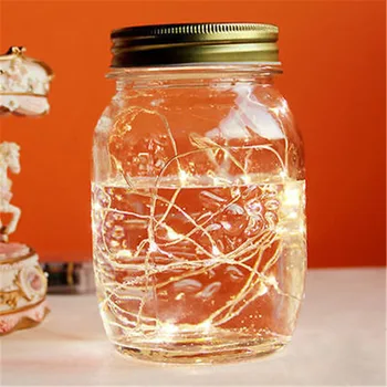 

2m 20 LEDs Copper Wire String Fairy Lights Button Battery Operated LED for Christmas Party BBQ Wedding Holiday