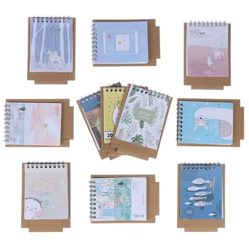 

Hand Drawing 2020 Fresh Cartoon Cute cat plants Desktop Paper Calendar dual Daily Scheduler Table Planner Yearly Agenda Organize