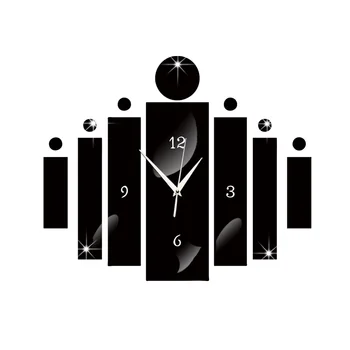 

Funlife Mirror paste Technology Digital Bell Mirror three-dimensional clock study bedroom clock mirror wall stickers