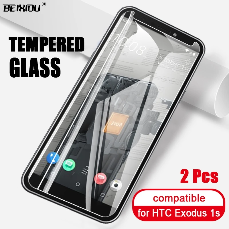 2 шт Полное закаленное стекло для htc Exodus 1s Защита экрана 2.5D 9h защитная пленка |