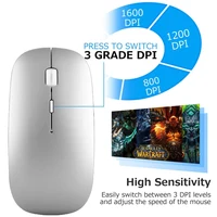 French Bluetooth Keyboard Mouse Combo AZERTY Wireless Bluetooth Mice Ultra Slim Mute for Mac iPad iPhone iOS Android Windows - Image 3