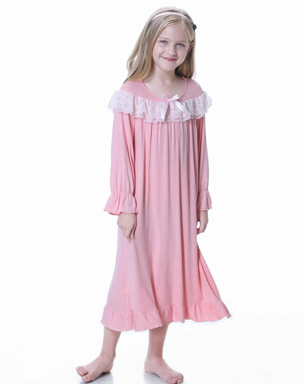 Girl Sleeping Gowns Kids Dresses for Girls Modal Princess Pajamas Night