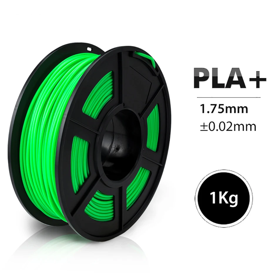 PLA PLUS Green SUNLU PLA/PLA+ нить для 3d принтера 1,75 мм 1 кг с катушкой PLA/PLA Plus, нить для 3D печати, ручка, детский гаджет - Цвет: PLA PLUS Green