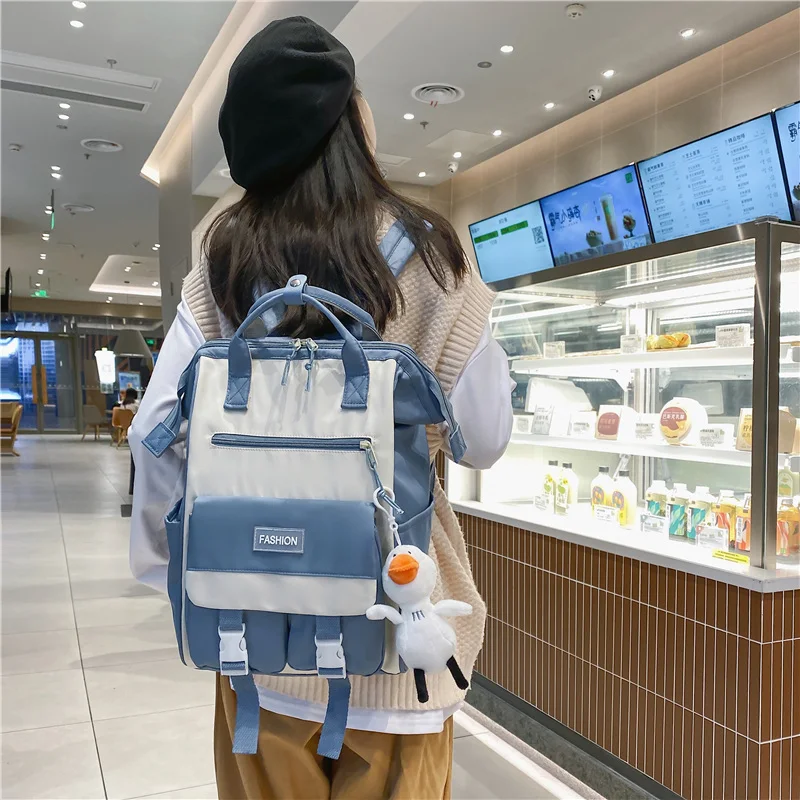 Girl New Cute Waterproof Travel Female Rucksack  Nylon Mommy Bag Ladies Kawaii Backpack Fashion Women Laptop Trendy College Bags