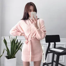 Женский весенний свитер, стиль, корейский стиль, рукав летучая мышь, приталенный, v-образный вырез, яркие цвета, облегающее платье